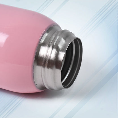 Thermos steel Double Wall Vacuum Bottle With Cover & Strap 600ml Approx Your Brand