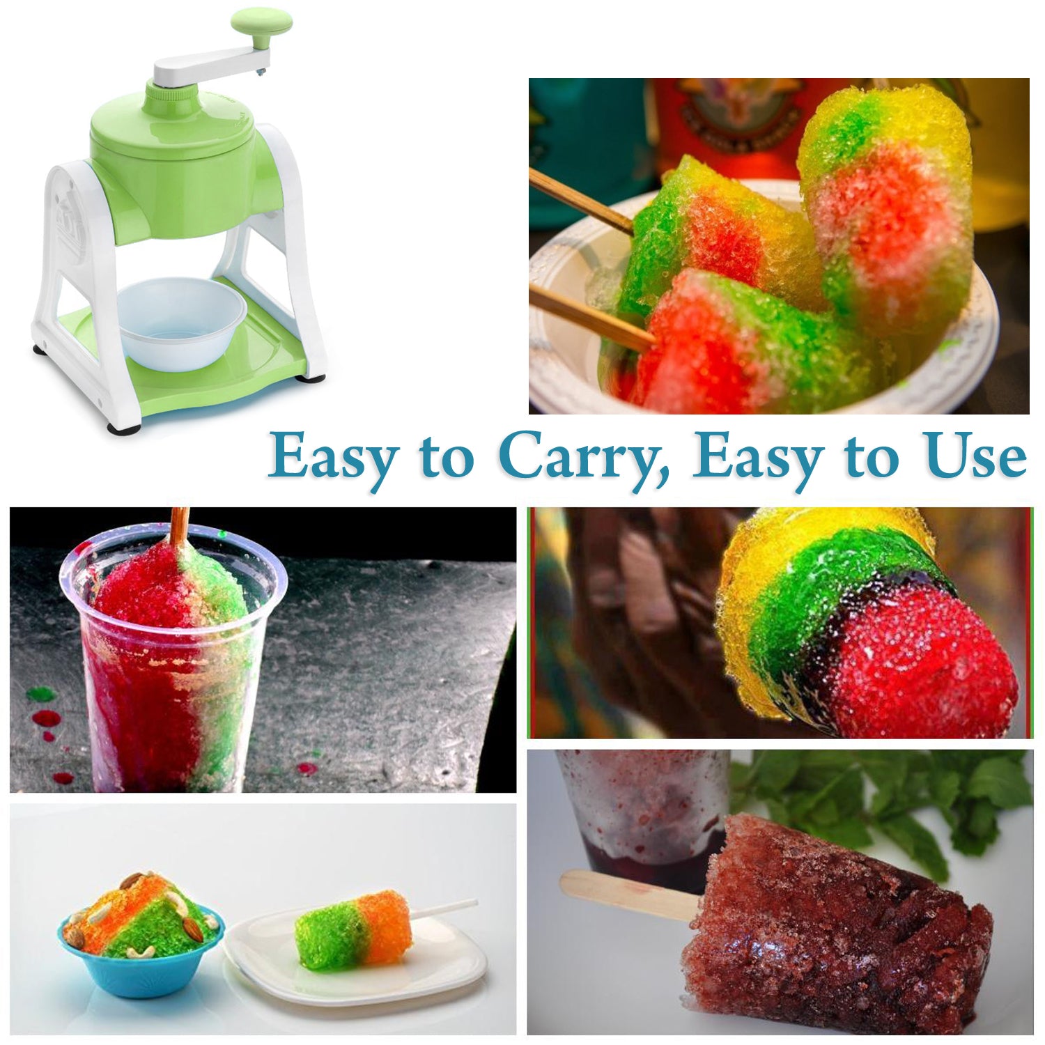 Ice Gola Maker Ice Snow Maker Machine | Ice Crusher | Indoor Outdoor Manual With Steel Blade & Antislip Grip Your Brand