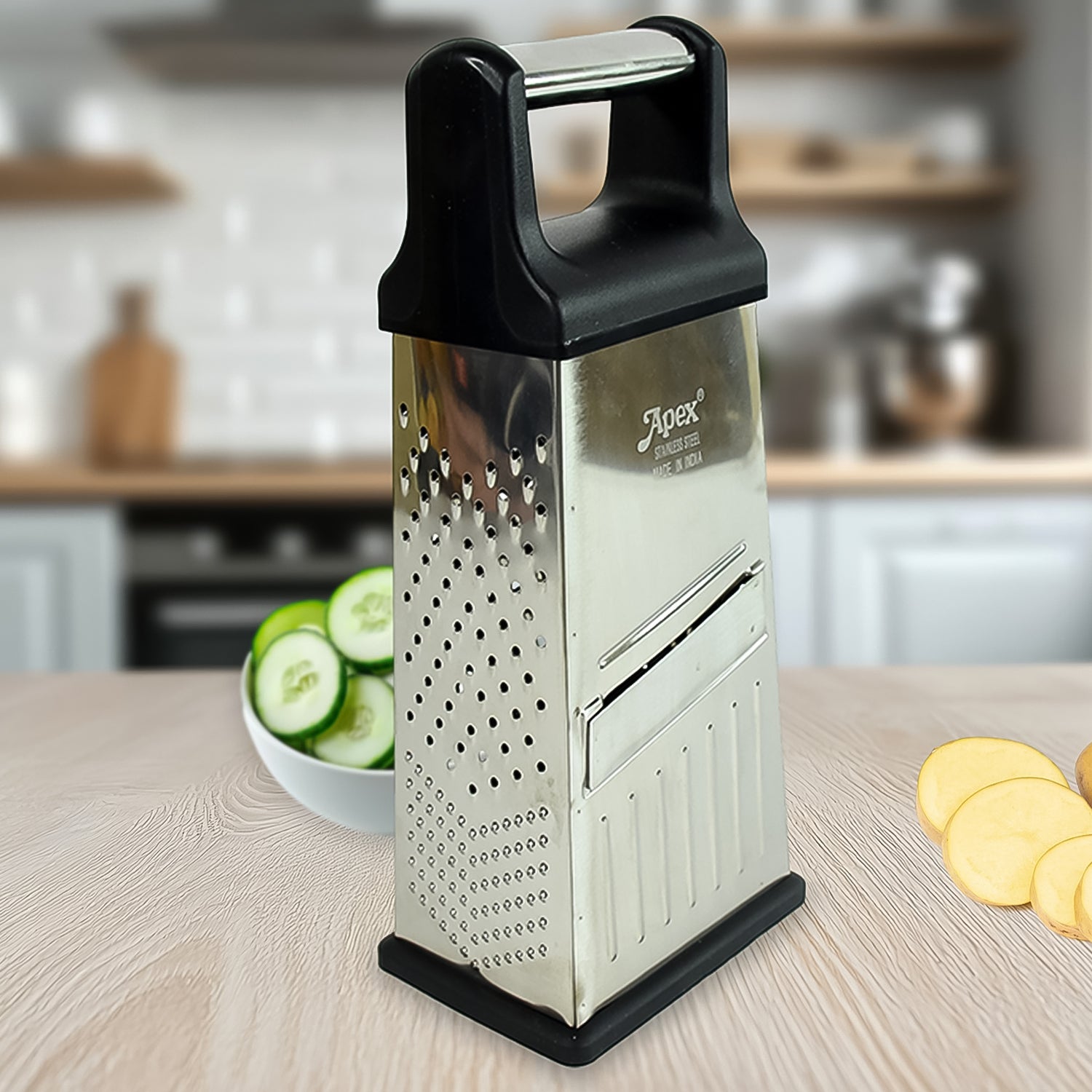 Apex 5-in-1 Master Stainless Steel Multipurpose Slicer and Grater Your Brand