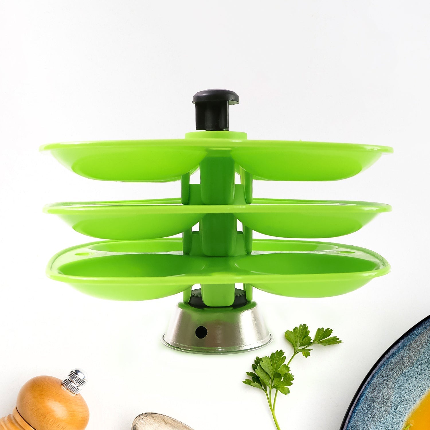 3 Layer Idli Stand for Holding and Serving Idlis (Household Kitchen Use) storenzo