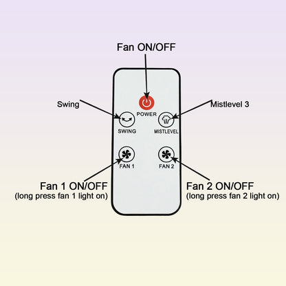 Electric Fan Desktop Double-Head Powerful Air Cooler (1 Pc / With Remote / Plug and Play) Your Brand
