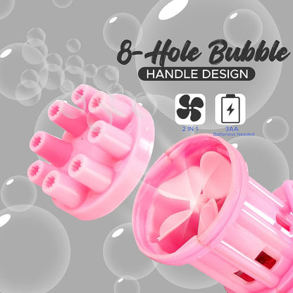 8-Hole battery operated Bubbles Gun Toys for Boys and Girls Your Brand