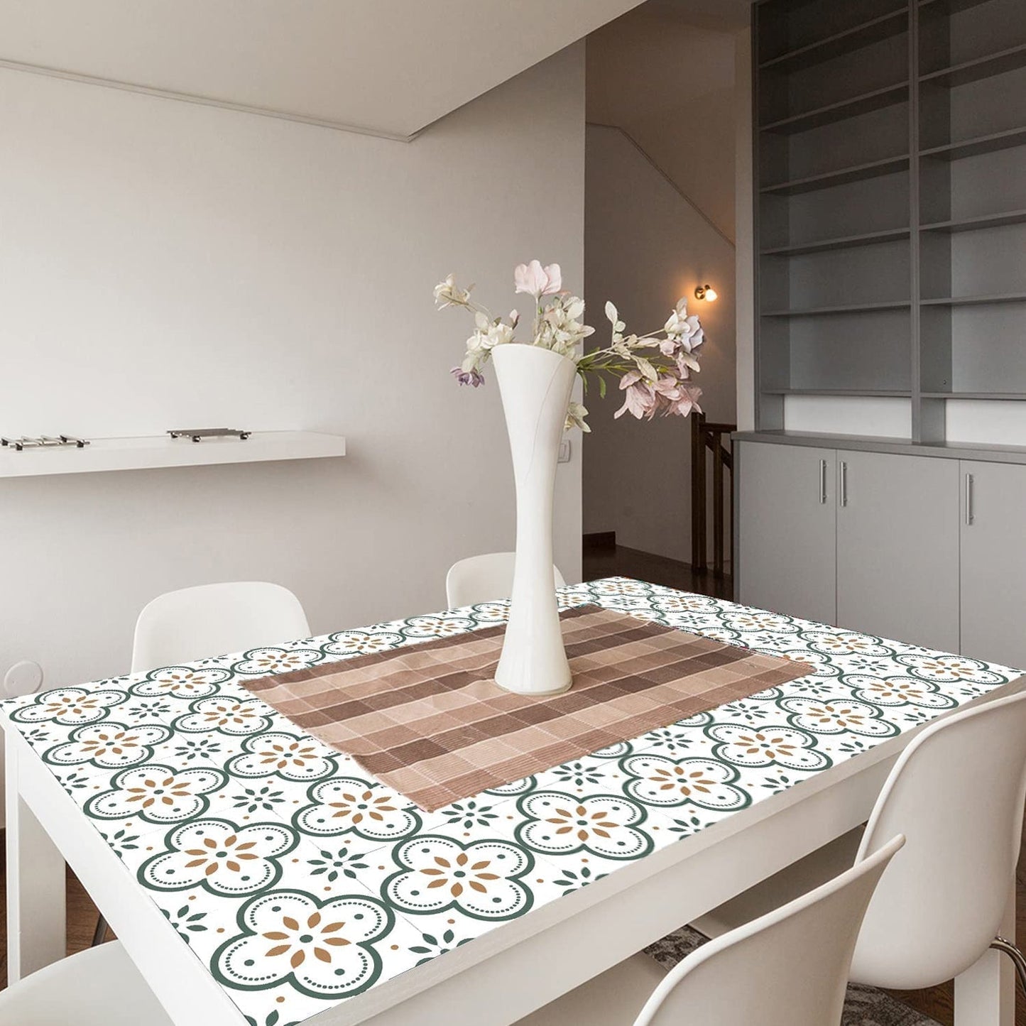 Peel and Stick Floor Tiles Kitchen / Bathroom Backsplash Sticker Detachable Waterproof DIY Tile Stickers for Wall Decoration Tiles Home Decoration (8x8 Inch / 10 Pcs Set) Your Brand