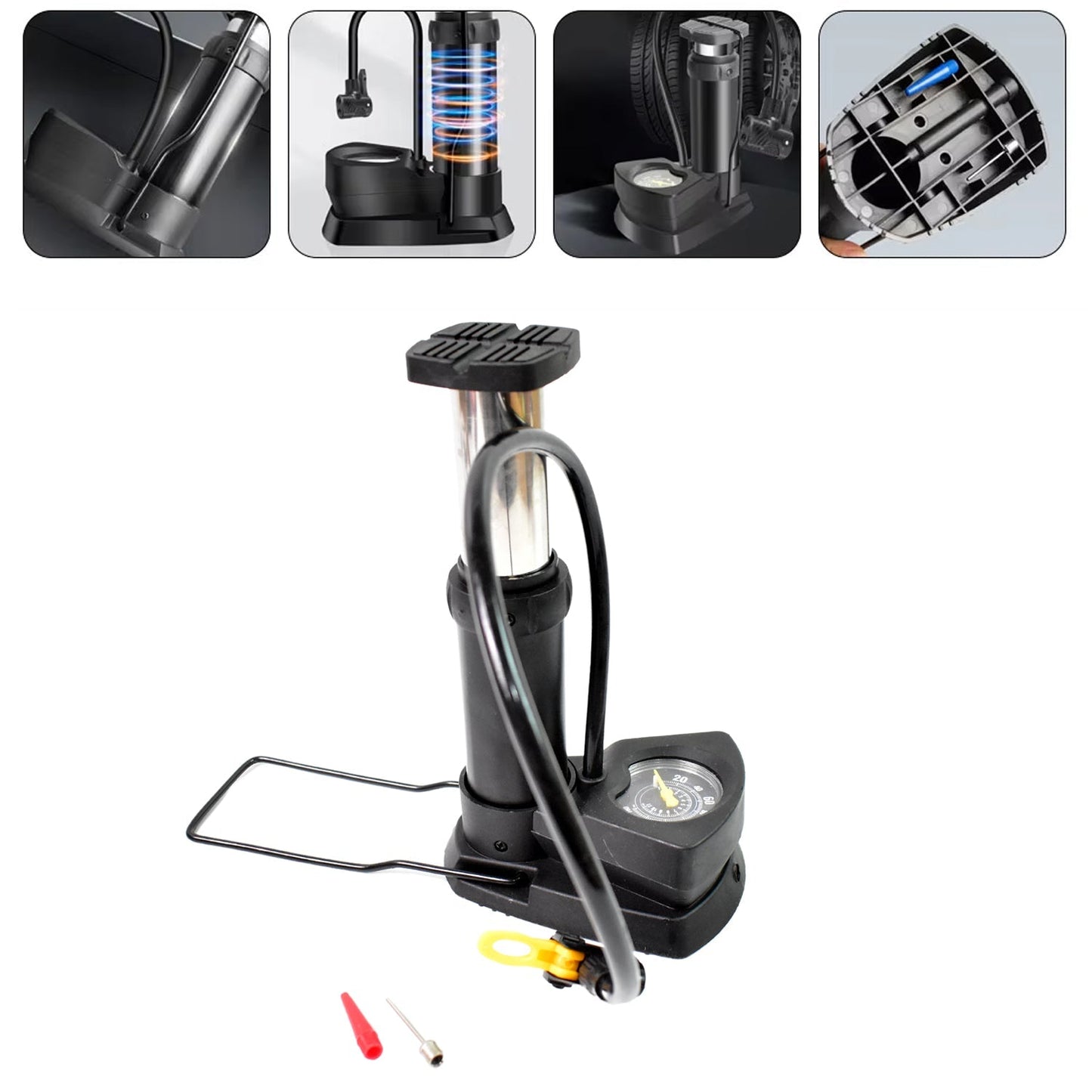 Portable High Pressure Foot Air Pump (1 Pc) Your Brand