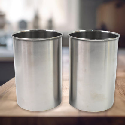 Multipurpose Stainless Steel Airtight Containers with See Through Lid (2 Pc Set / 1000 ML) Your Brand