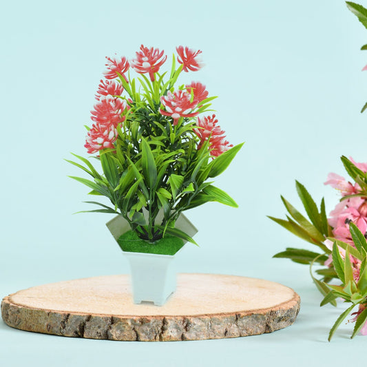 Wild Artificial Flower Plant for Home & Office Decor (1 Pc, Cute Pot) Your Brand