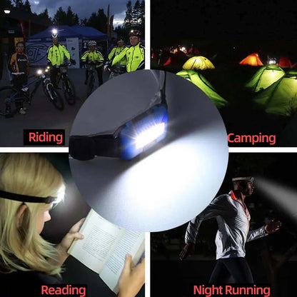 10W COB Waterproof Headlamp – Portable Lantern for Camping, Hiking, Cycling & Hunting (1 Pc) Your Brand