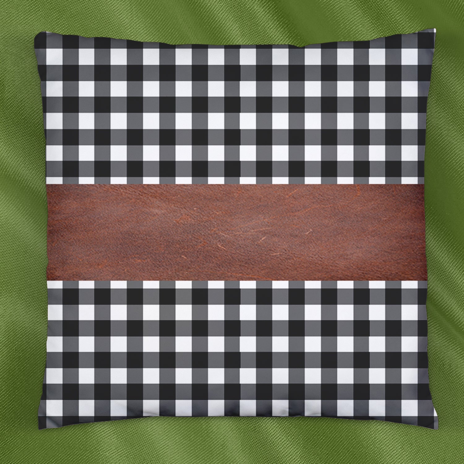 Pillow Covers, Leather & Cotton Cushion Covers (17 × 17 Inch / 1 Pair / 2 Pc) Your Brand