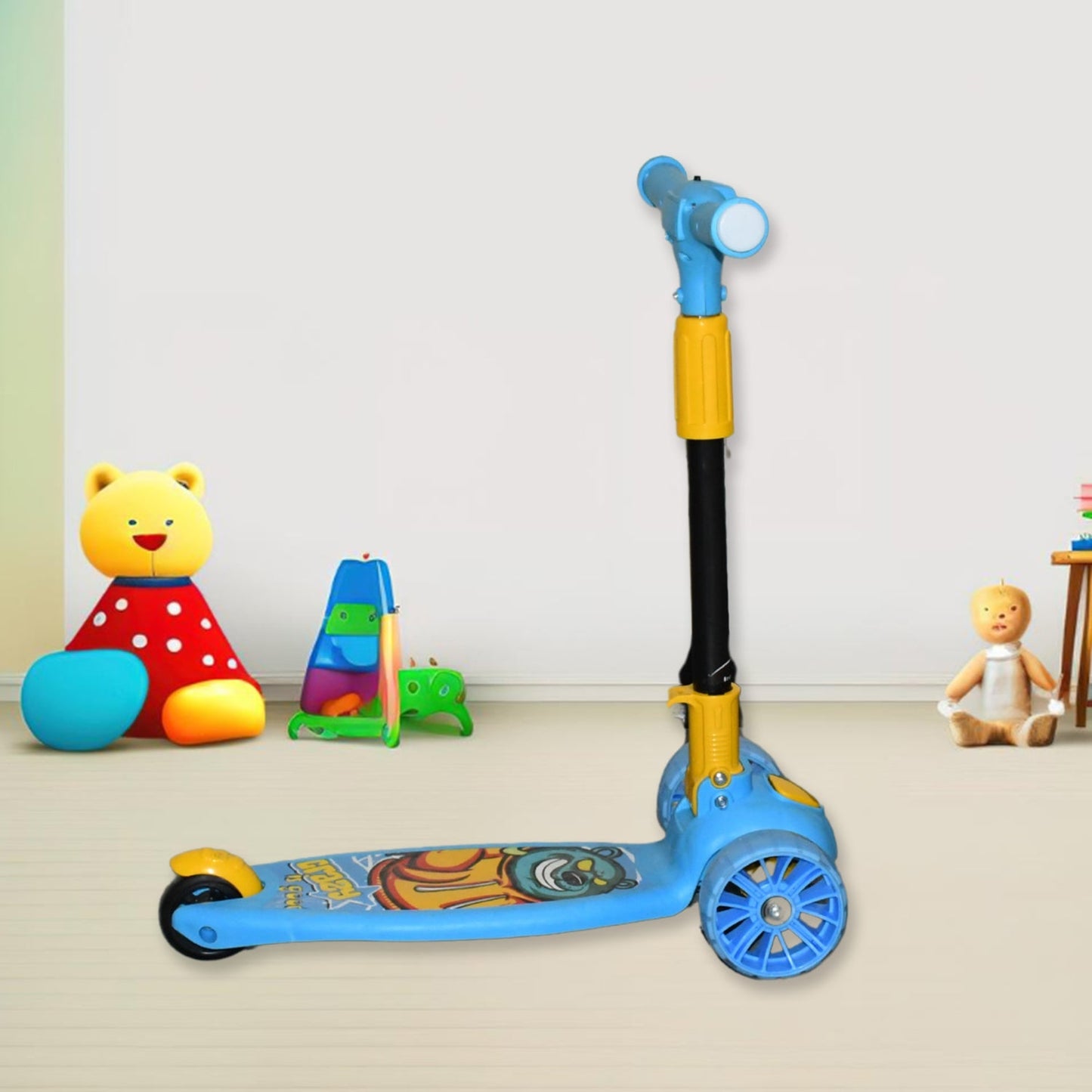 Jumbo Scooter for Kids 2 Wheels Steel Frame Large Foldable & Height Adjustable Your Brand