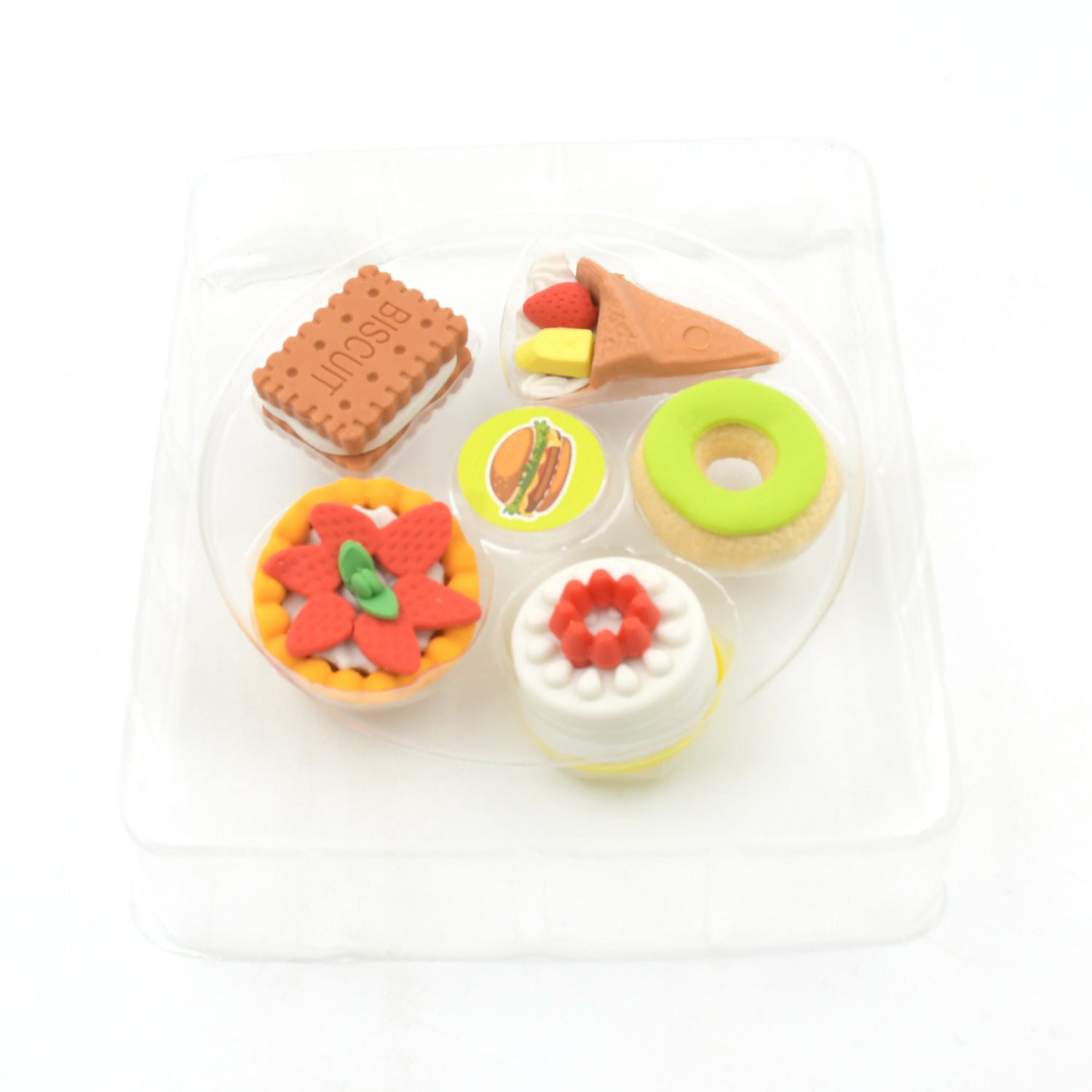 3D Fast Food Erasers Set, Cute Mini Colorful Erasers for Kids Gift & School (5 Pcs) Your Brand
