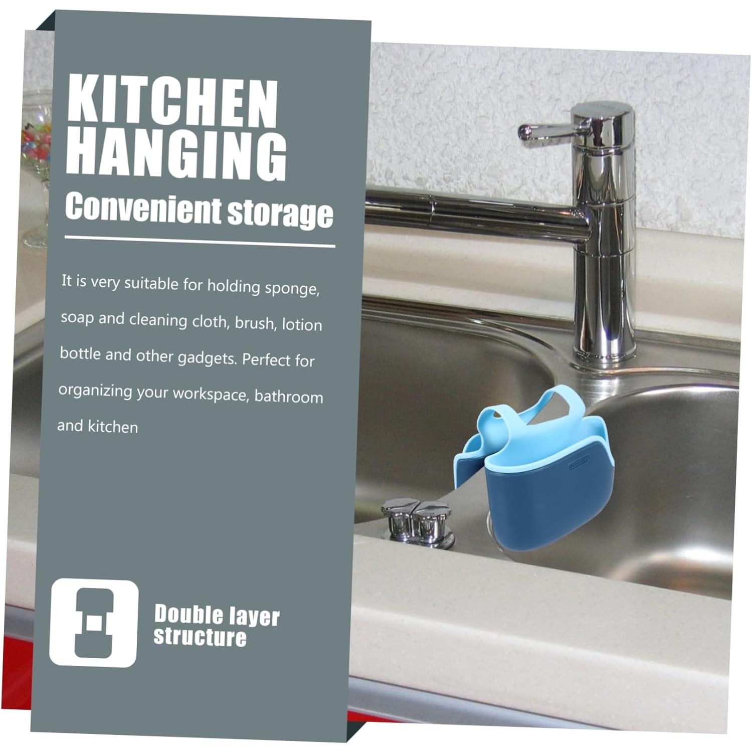 Drain Bag Draining Bracket Sponge Storage Rack Plastic Storage Holder (1 Pc) Your Brand