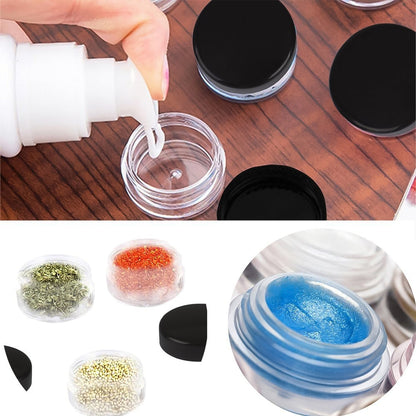 Plastic Empty Round Makeup Jar Pot Travel Cream Powder Cosmetic Container (1 Pc) Your Brand