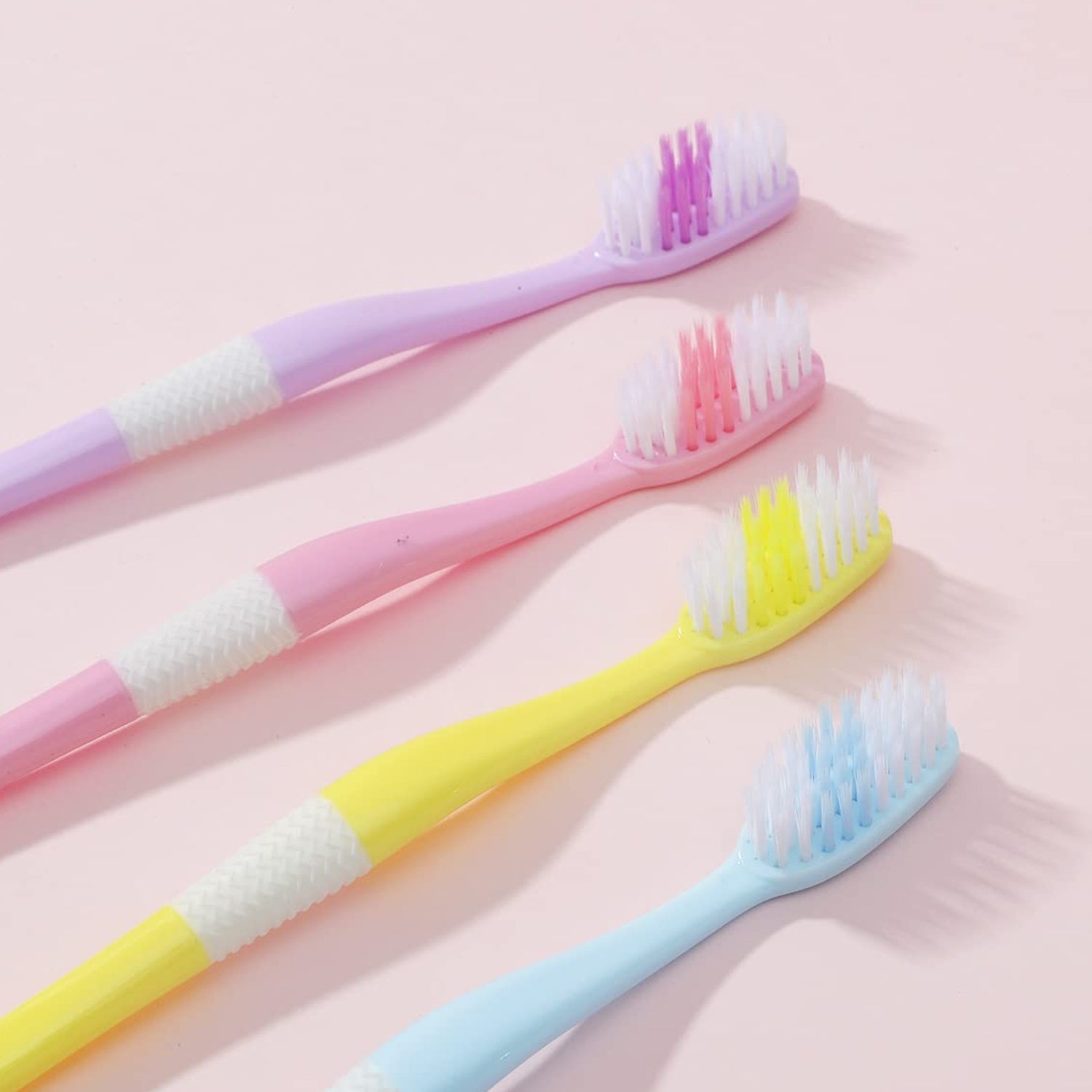 2-in-1 Tooth Brush with Tongue Scraper, Soft Bristle & Long Handle (8Pcs) Soft Toothbrush Your Brand