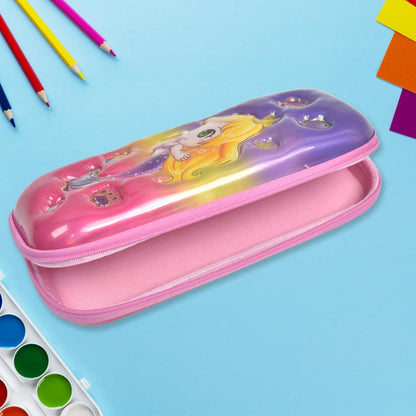 3D Cartoon Zipper Compass Box, Pencil Box (1 Pc / Mix Design) Your Brand