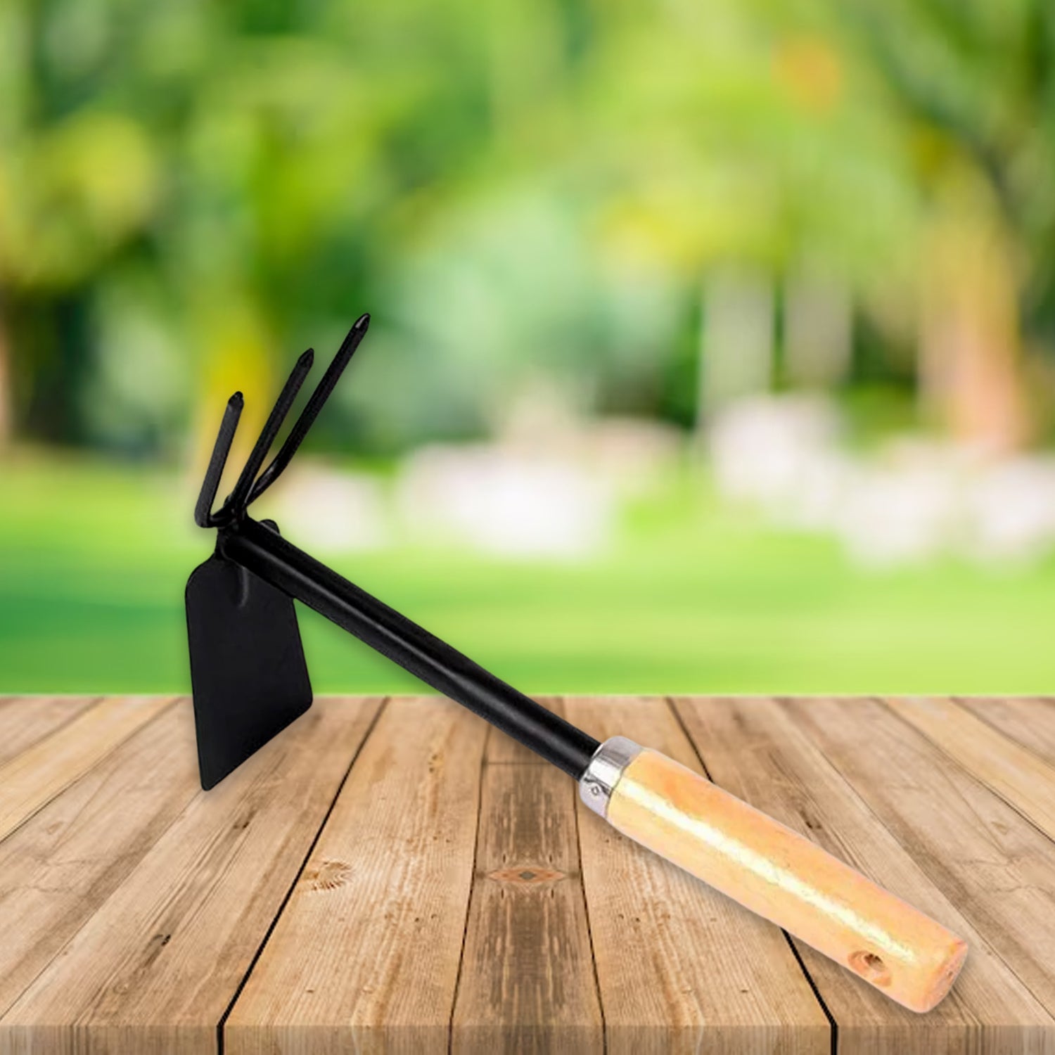 2 in 1 Double Hoe Gardening Tool with Wooden Handle Your Brand