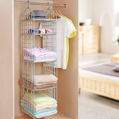 MULTIPURPOSE 5 LAYER FOLDING CLOTHES STORAGE RACKS||CLOSET FOR STUDENTS WARDROBE SHELVES SOCKS, SCARF, T-SHIRT, ETC||HANGING ORGANIZER STORAGE HOLDERS & RACKS Your Brand