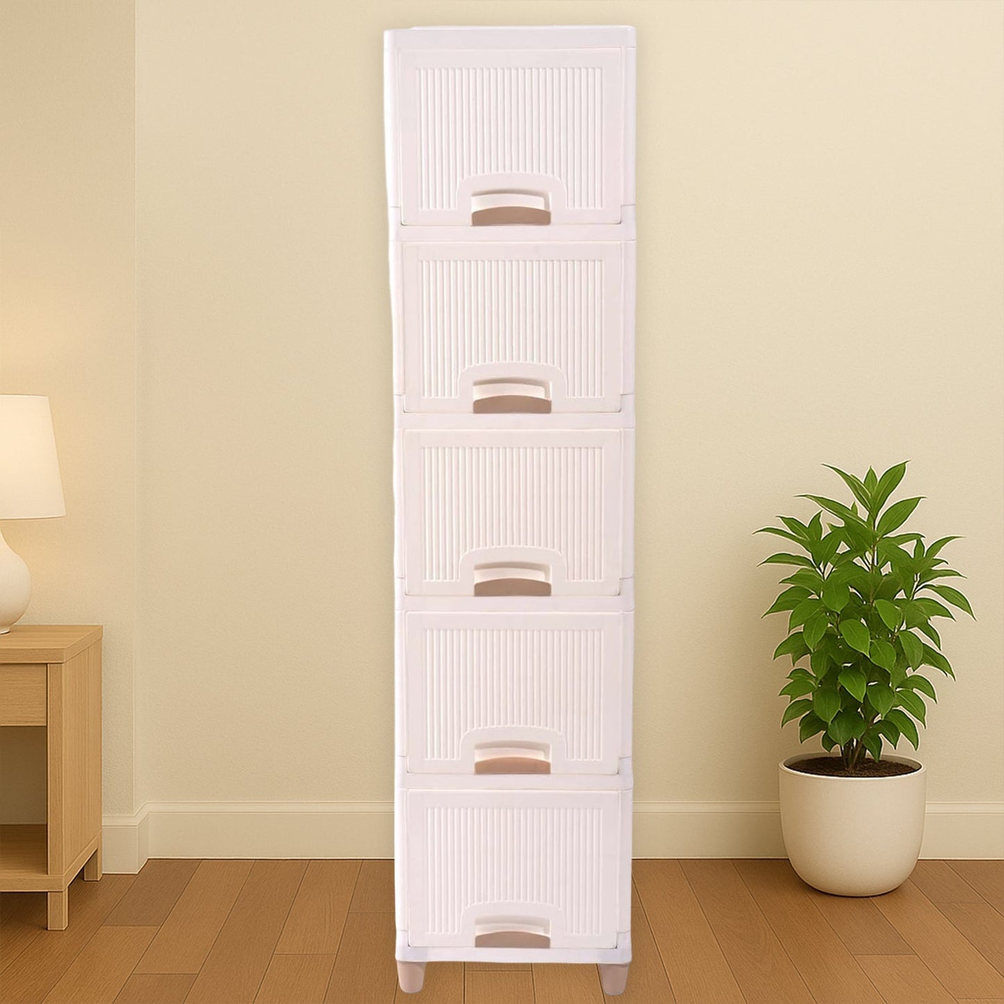 Multi-Purpose 5-Layer Plastic Storage Drawer Cabinet for Home and Office Your Brand