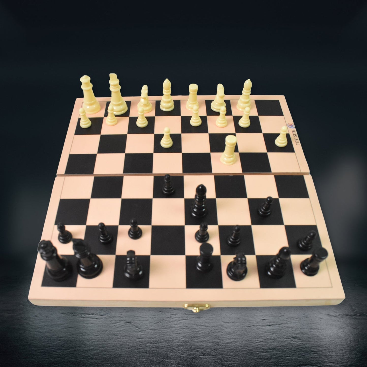 Folding Wooden Chess Board Set (30 × 30 Cm / 1 Set) Your Brand