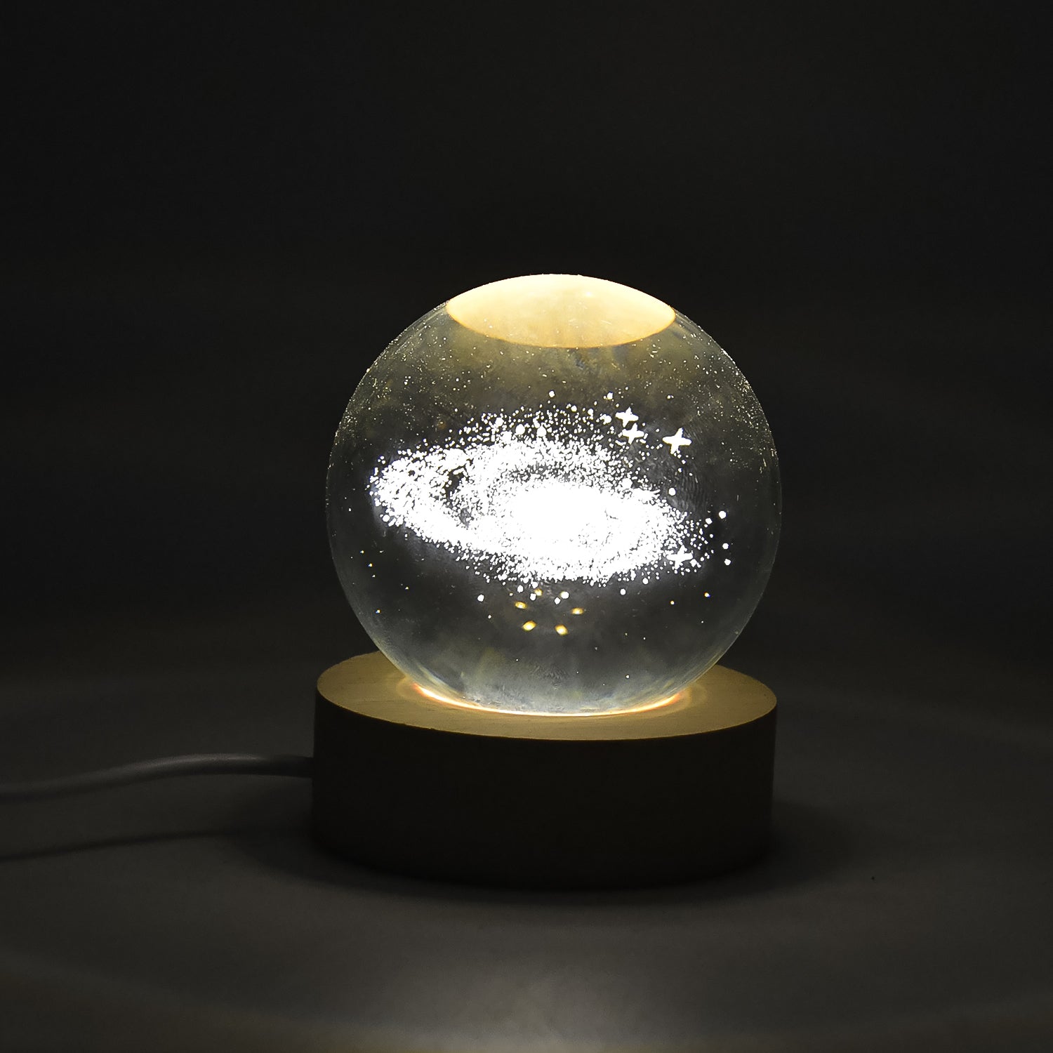 3D Crystal Ball lamps With Base (1 Pc) Your Brand