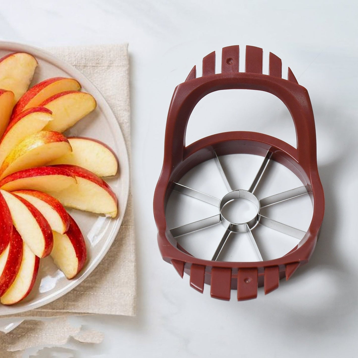 stainless steel apple cut, apple slicer, fruit divider, core remover, separator Your Brand