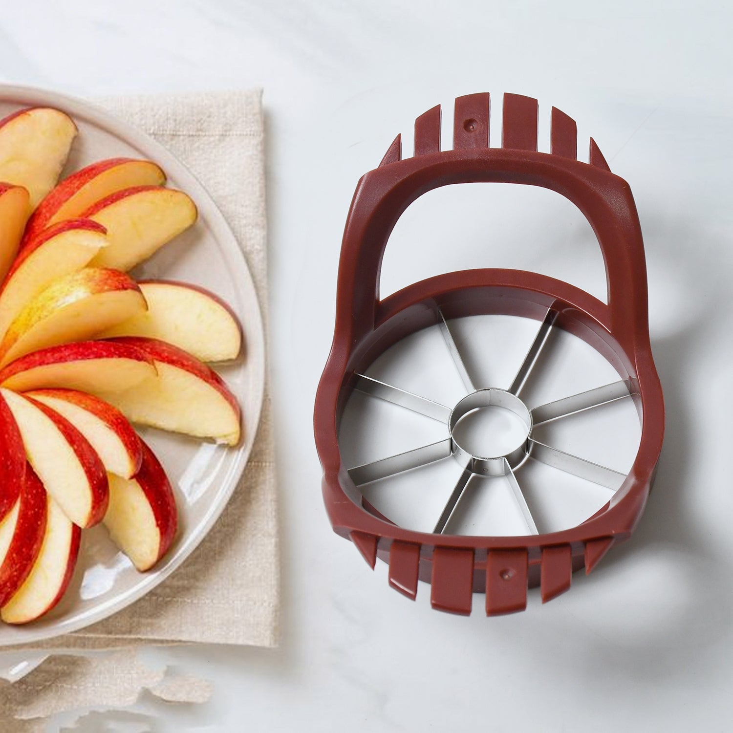 stainless steel apple cut, apple slicer, fruit divider, core remover, separator Your Brand