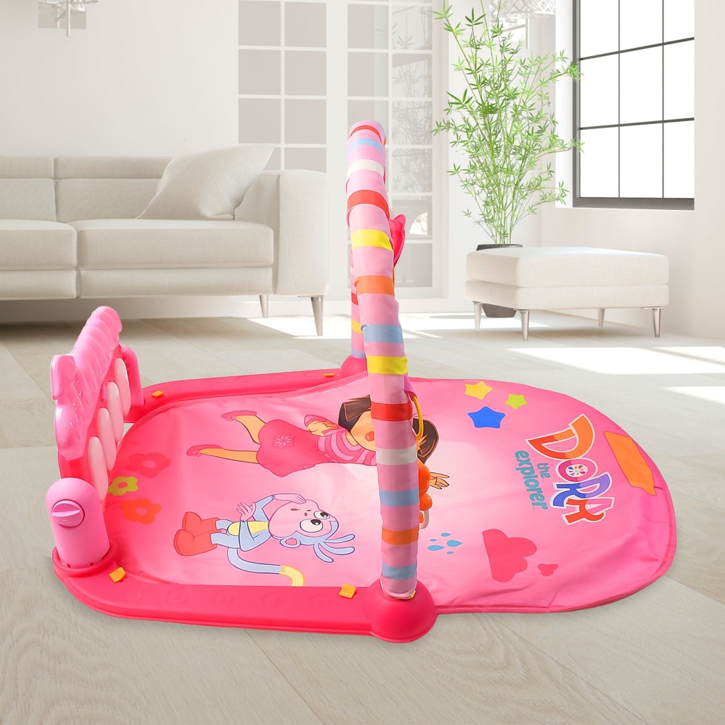 2in1 Baby Kick and Play Piano Gym Mat & Fitness Rack (1 Set) Your Brand