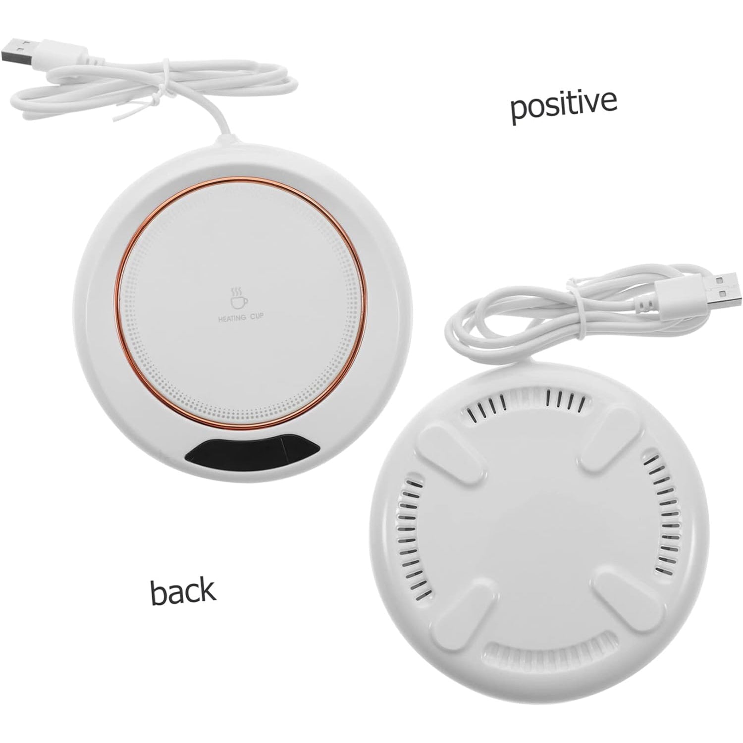 USB Warm Coaster Heated Coffee Mug Portable Office Desk Portable Cup, Heater Coffee Mug Warmer Electric Cup Warmer (1 Pc) Your Brand