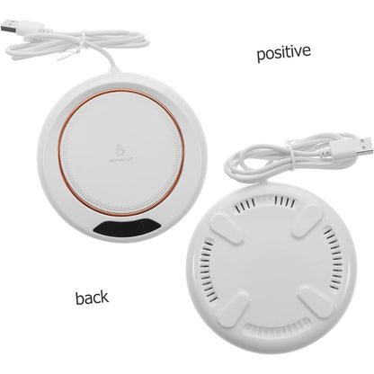 USB Warm Coaster Heated Coffee Mug Portable Office Desk Portable Cup, Heater Coffee Mug Warmer Electric Cup Warmer (1 Pc) Your Brand