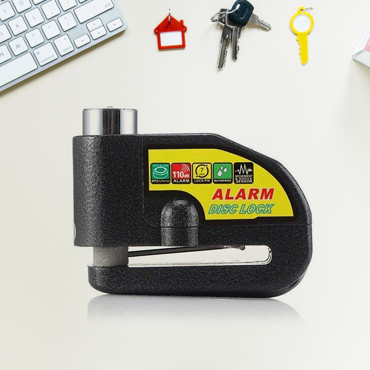 Alarm Disc Lock Motorbike Anti-Theft Disc Brake Lock (1 Pc / With 2 Key) Your Brand