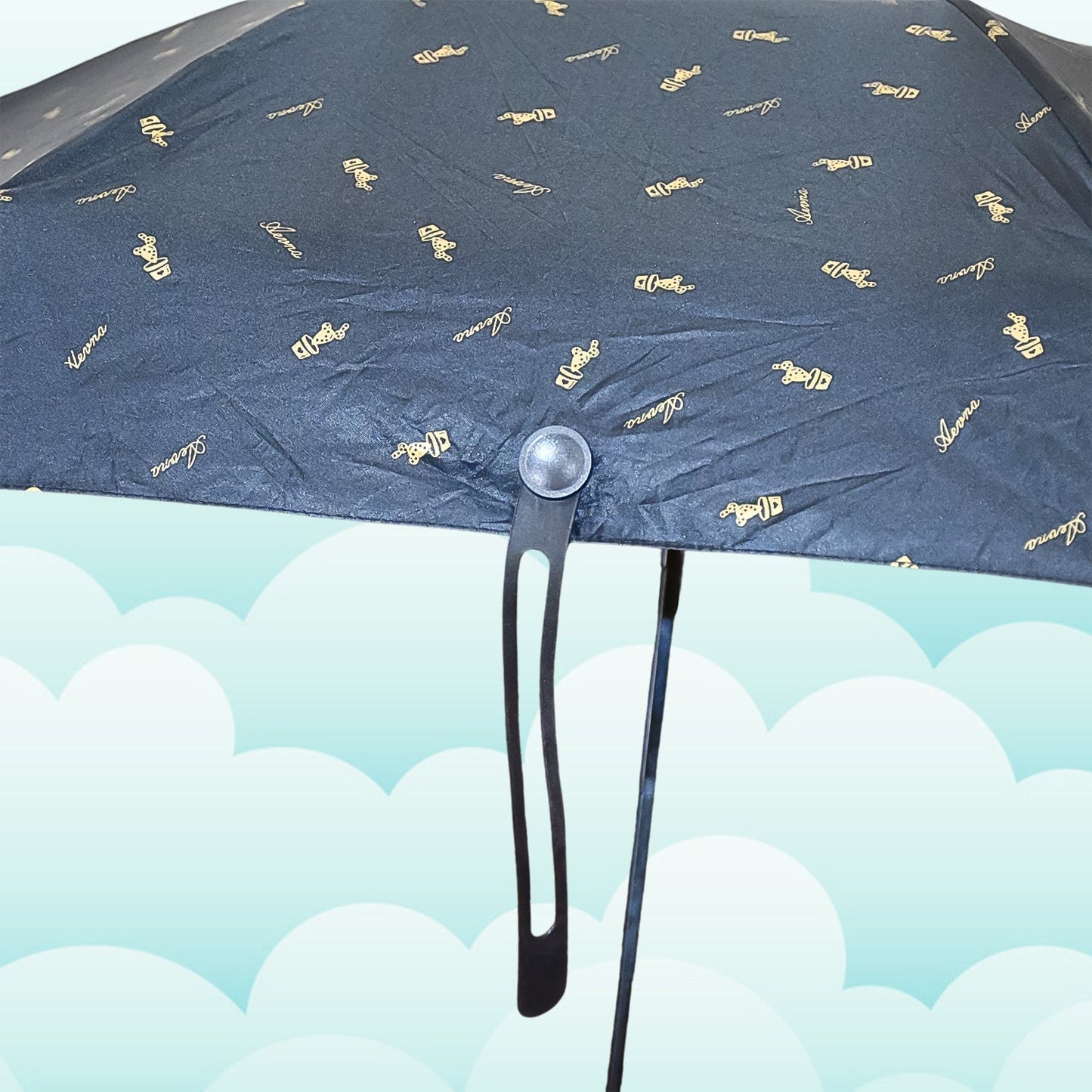 3-Fold Cute Umbrella – Sun & Rain Protection, UV Shield (1 Pc / With Zip Case) Your Brand