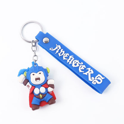 Cute Silicone 3D Key Chain with Metal Hook & Strap (Pack of 1) Your Brand