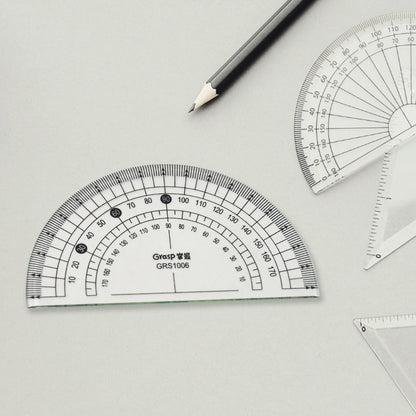 4-Piece Geometry Set, Triangle Ruler Protractor Straight Ruler Your Brand