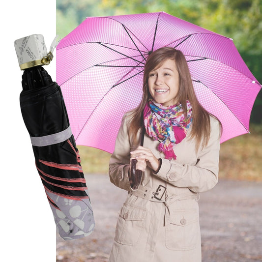 2 Fold Sun Protective Solid Foldable Outdoor Umbrella, Portable Sun, UV Protection Lightweight Rain Umbrella With Umbrella Case For Girls, Women, Men, Boys Your Brand