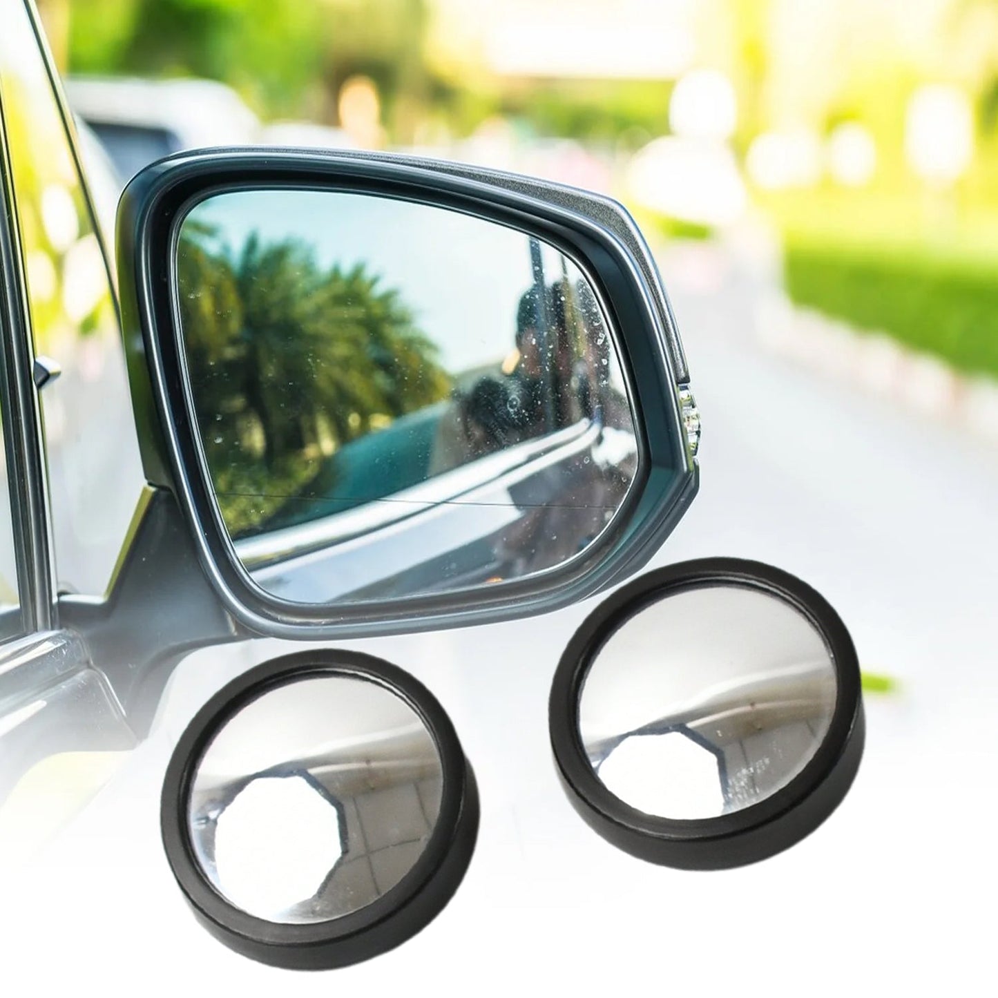 Car Blind Spot Mirror – HD Glass, Convex & Frameless (2 Pcs Set) Your Brand