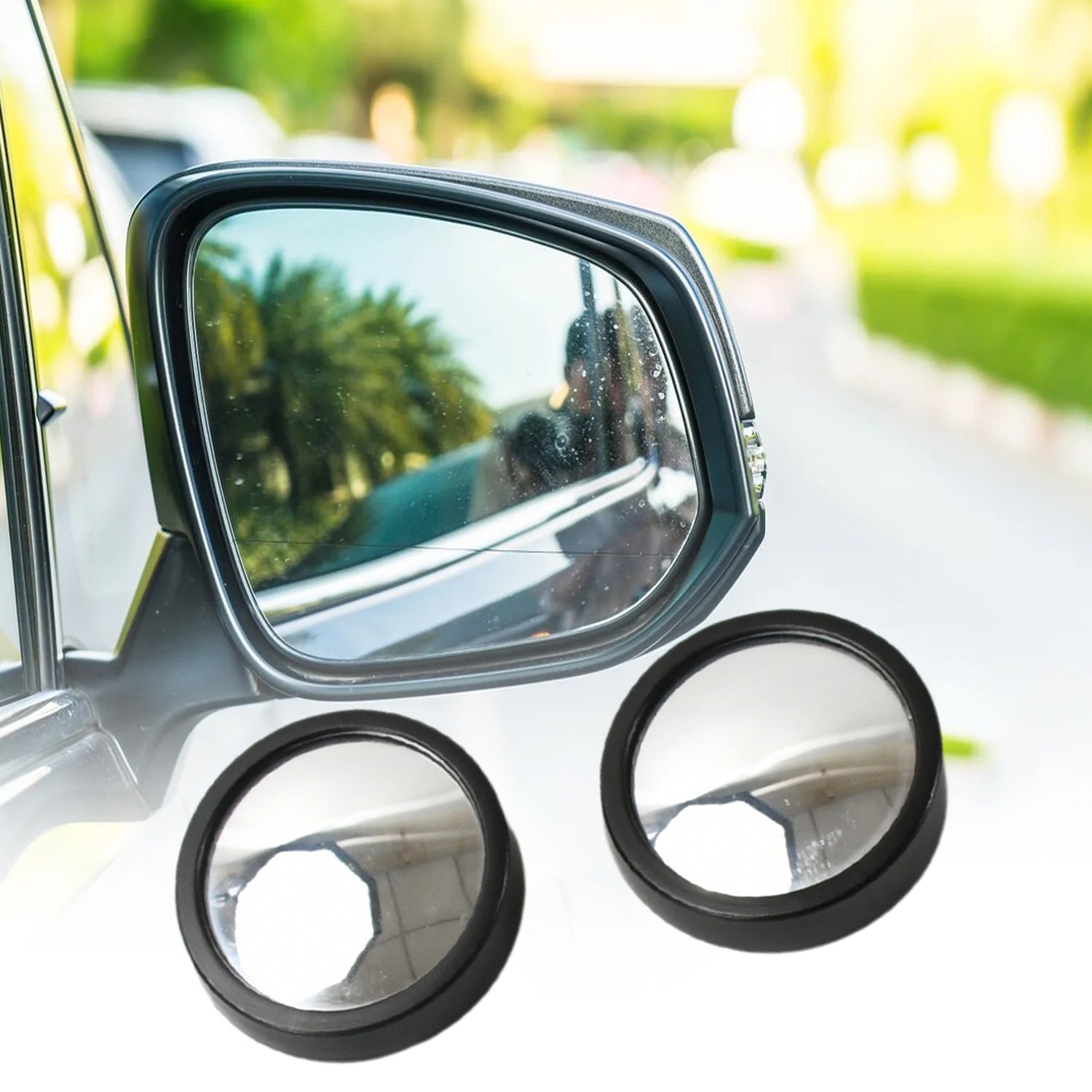 Car Blind Spot Mirror – HD Glass, Convex & Frameless (2 Pcs Set) Your Brand