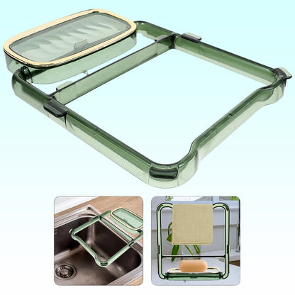 2-in-1 Self-Adhesive Towel Hanger & Soap Holder Stand (1 Pc) Your Brand