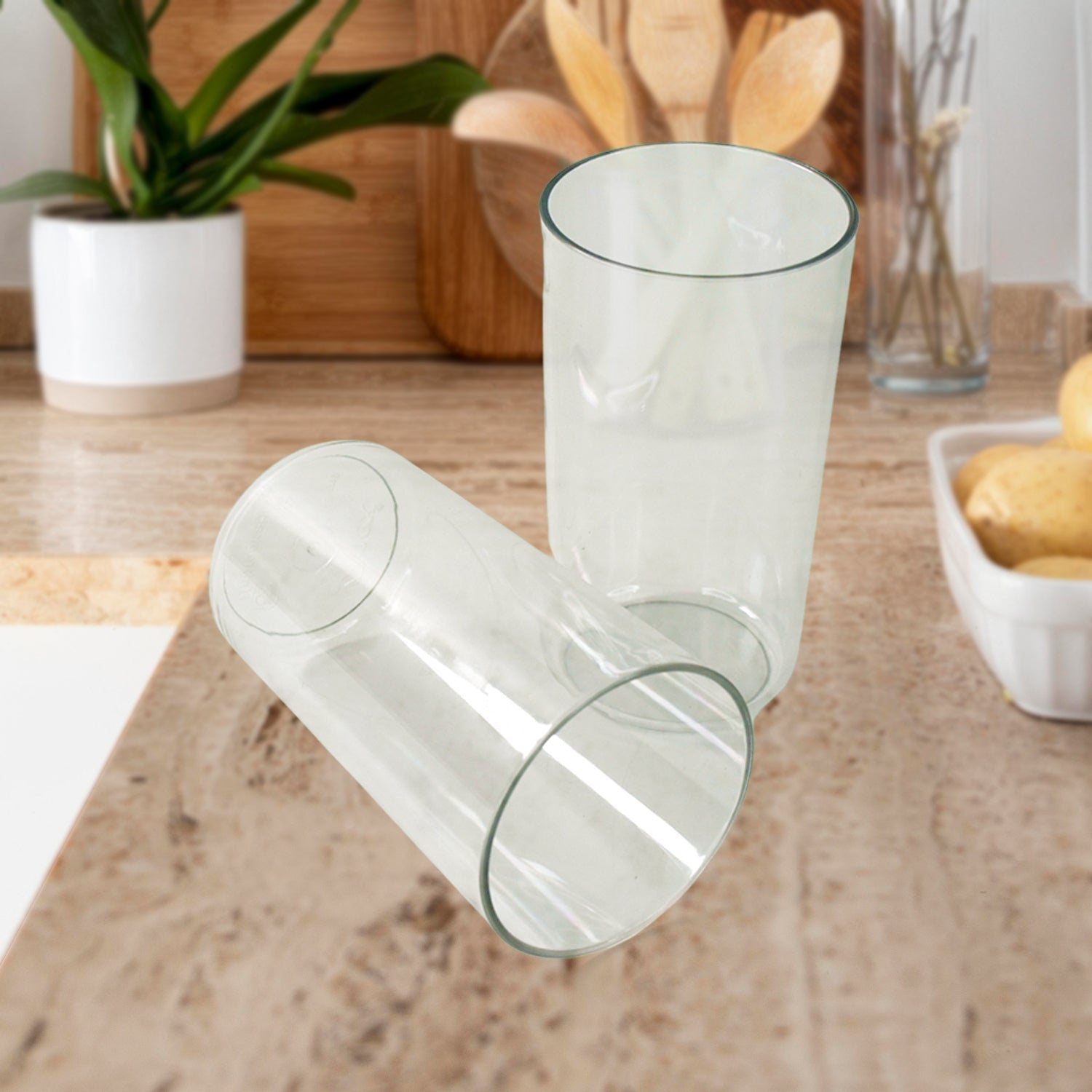 Apex Clear Plastic Tumbler / Glass Set – 6-Piece Unbreakable Your Brand
