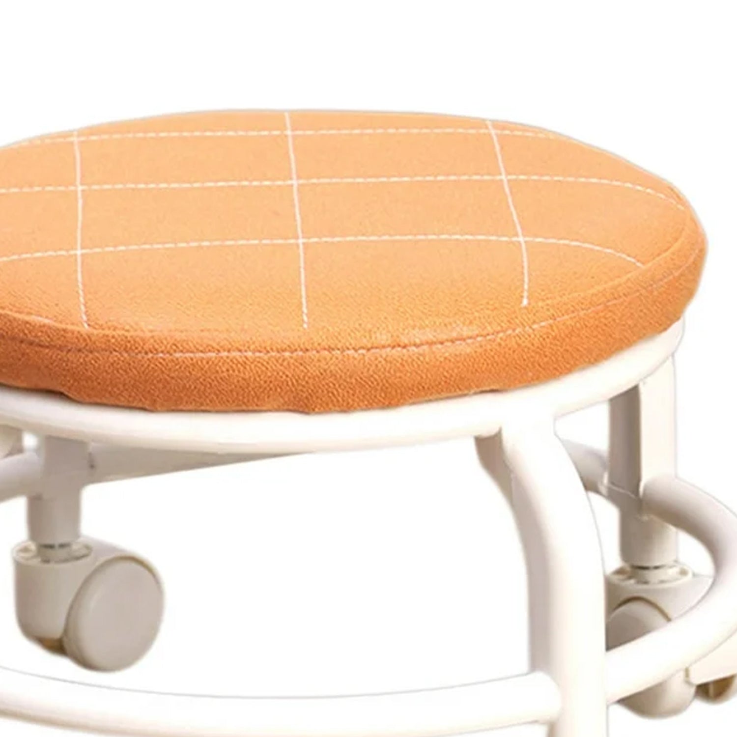 Roller Seat Stool Low Height Rolling  Plastic  Stool Multifunctional Small Household Movable Mini Stool Pulley Wheel Stool for Garage Home Library (1 Pc) Your Brand
