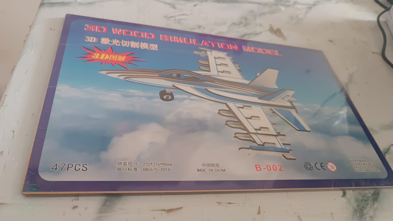3D Wooden Aircraft Puzzle DIY Assembly Kit (Mix Design – 1 Set) Your Brand