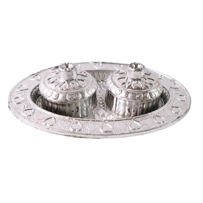 Oval Shape Special Puja Thali (1 Pc / Mix Design) Your Brand