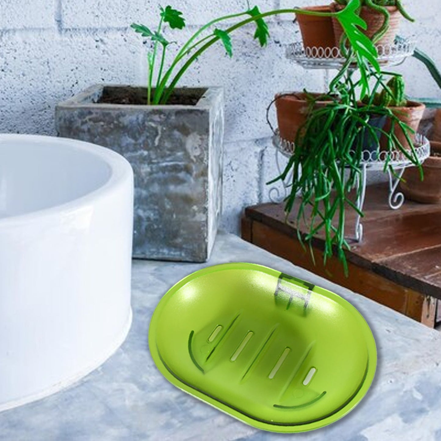Plastic Soap Dish Holder for Bathroom Shower Wall Mounted Self Adhesive Soap Holder Saver Tray-Plastic Sponge Holder for Kitchen Storage Rack Soap Box, Bathroom ,Sabudani Your Brand