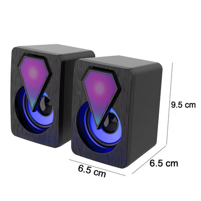 RGB Desktop Speakers, Plug, and Play USB Powered Speaker (2 Pc Set) Your Brand