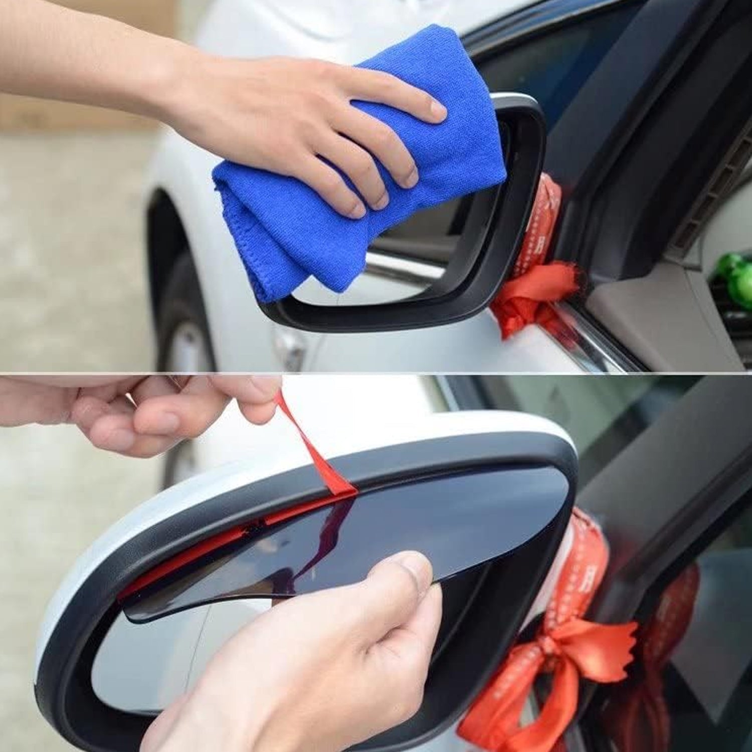 1 Pair Mirror Rain Protector Car Rearview Mirror Rain Blades Car Back Mirror Eyebrow Rain Cover Car Rearview Mirror Eyebrow Covers Flexible Protection Rainproof Decoration Accessories (2 Pcs set) Your Brand