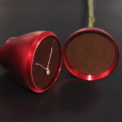 Metal Red Rose Couple Jewelry Box-Fancy Jewelry Box (1 Pc) Your Brand