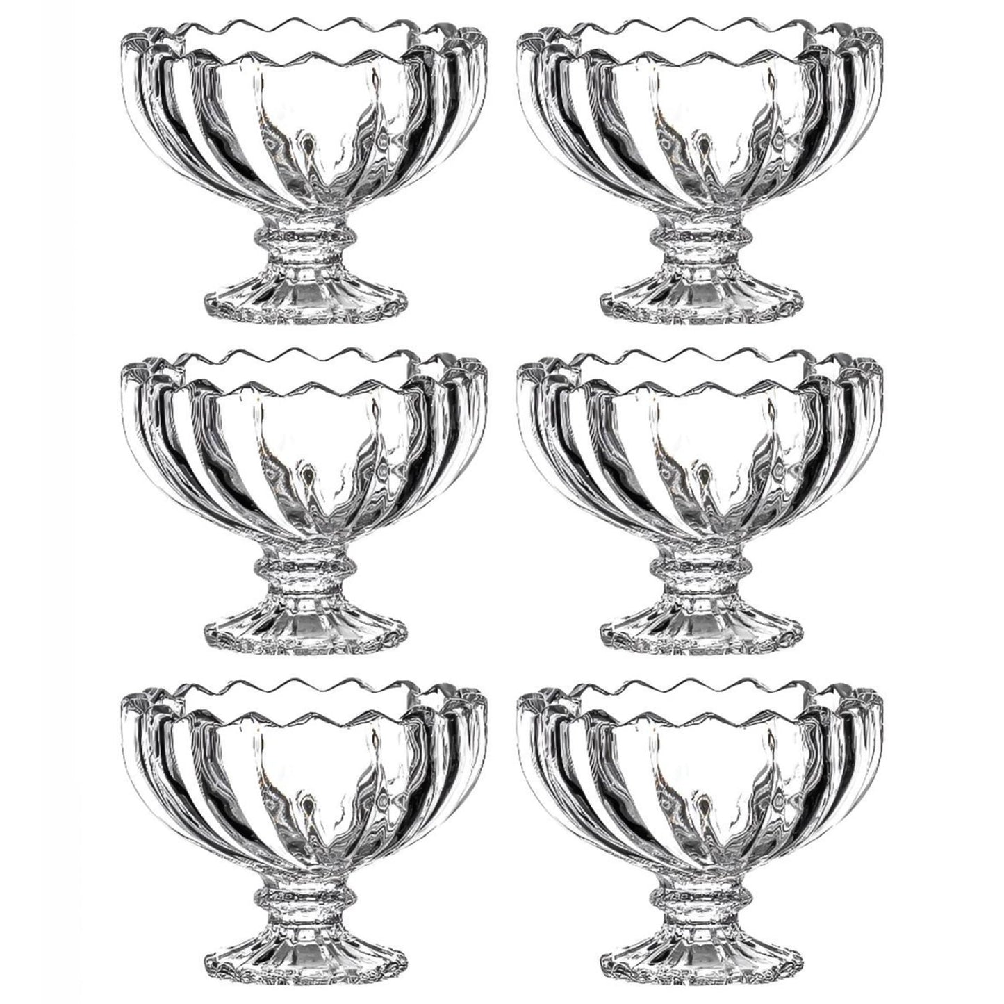 Glass Ice Cream Bowls Glass Dessert Cups for Sundae (6 pcs / 120ml) Your Brand