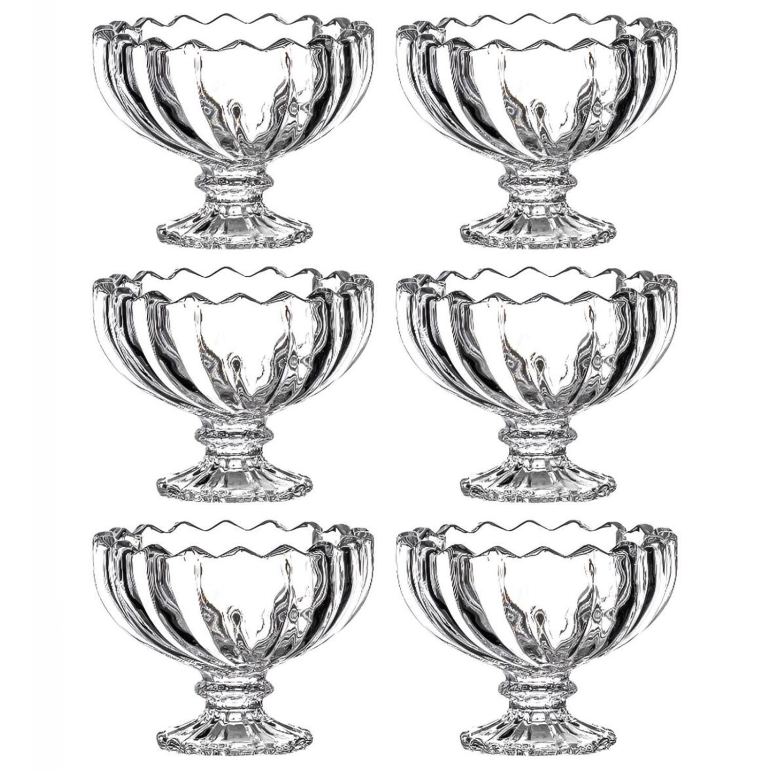 Glass Ice Cream Bowls Glass Dessert Cups for Sundae (6 pcs / 120ml) Your Brand