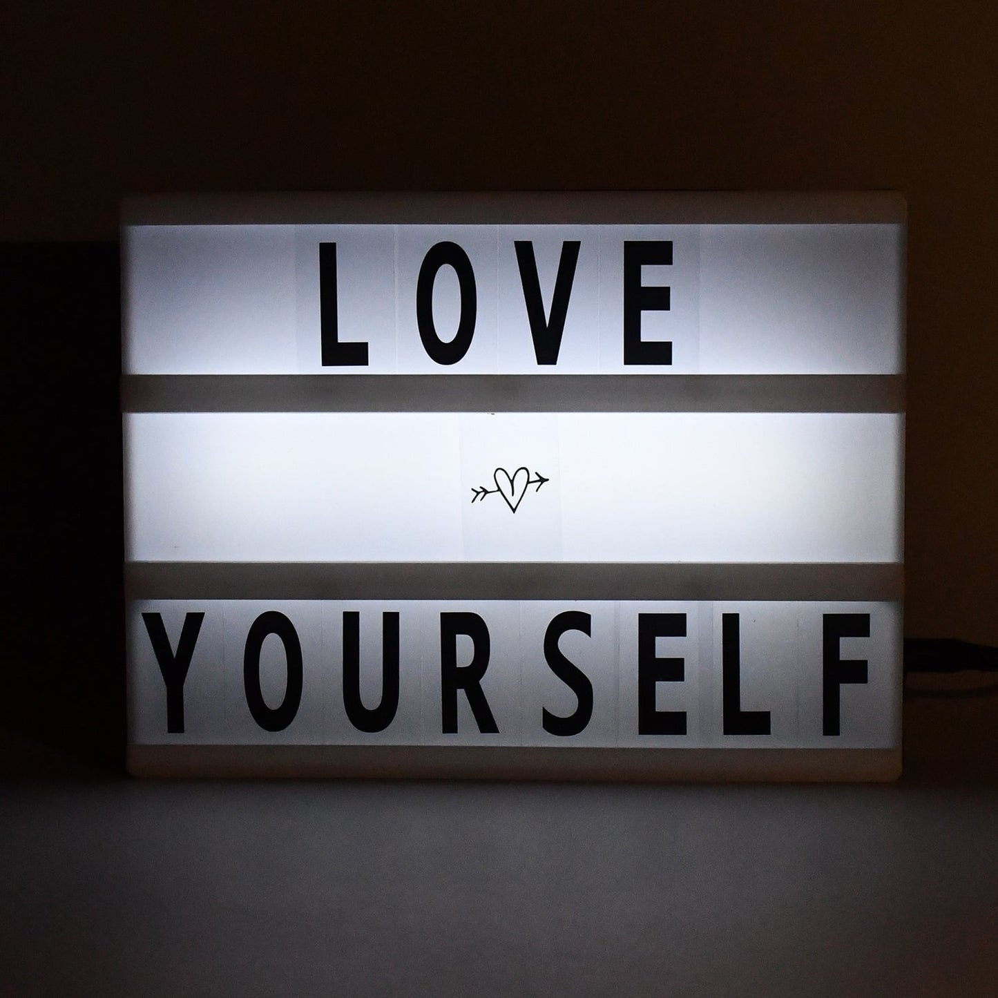 Black Mini A6 Magnetic Cinematic Light Box with 82 Characters and 10 Emojis  (1 Set) Your Brand