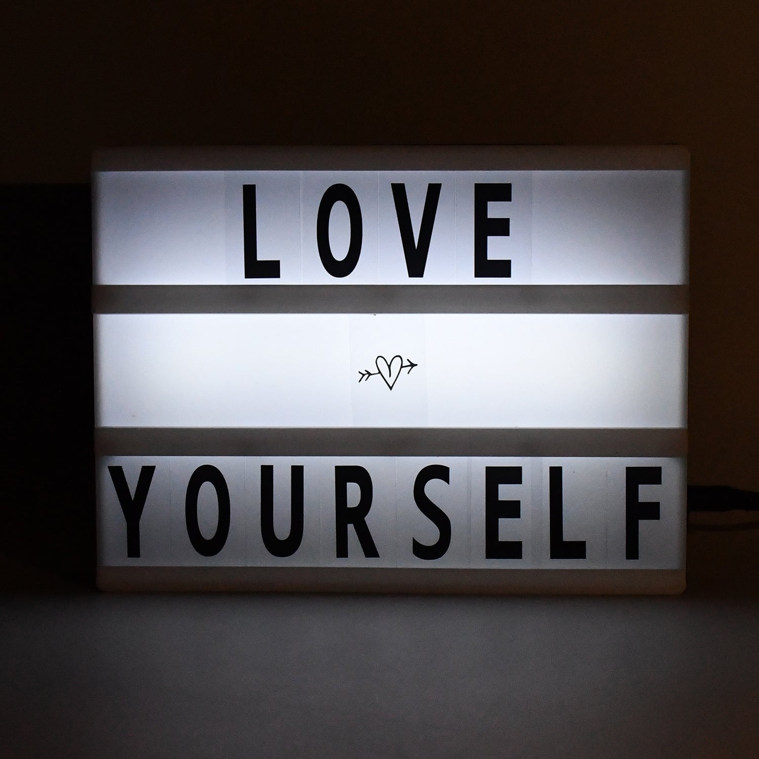 Black Mini A6 Magnetic Cinematic Light Box with 82 Characters and 10 Emojis  (1 Set) Your Brand
