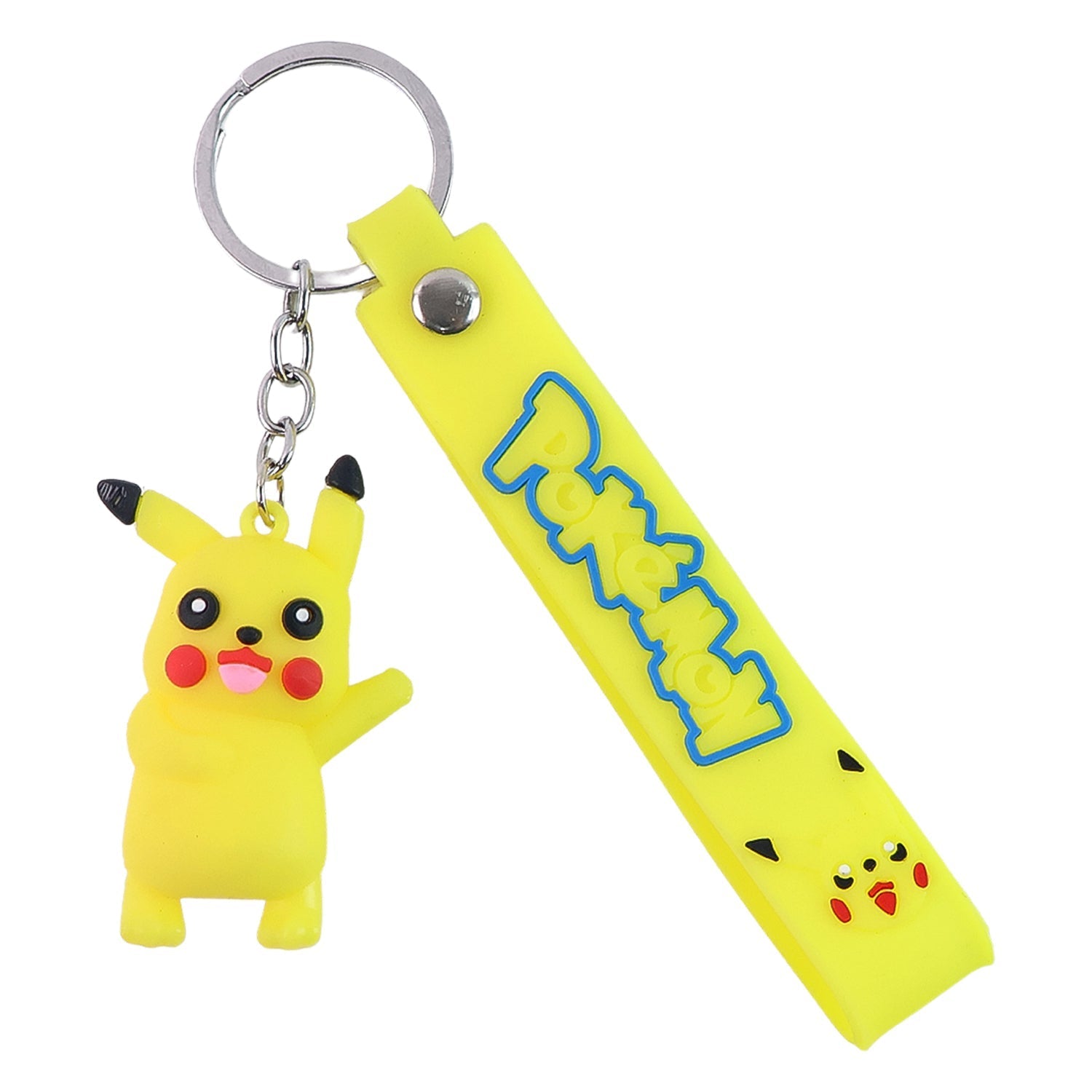 Cute Cartoon Silicone 3D Key Chain with Metal Hook & Strap (Pack of 1) Your Brand