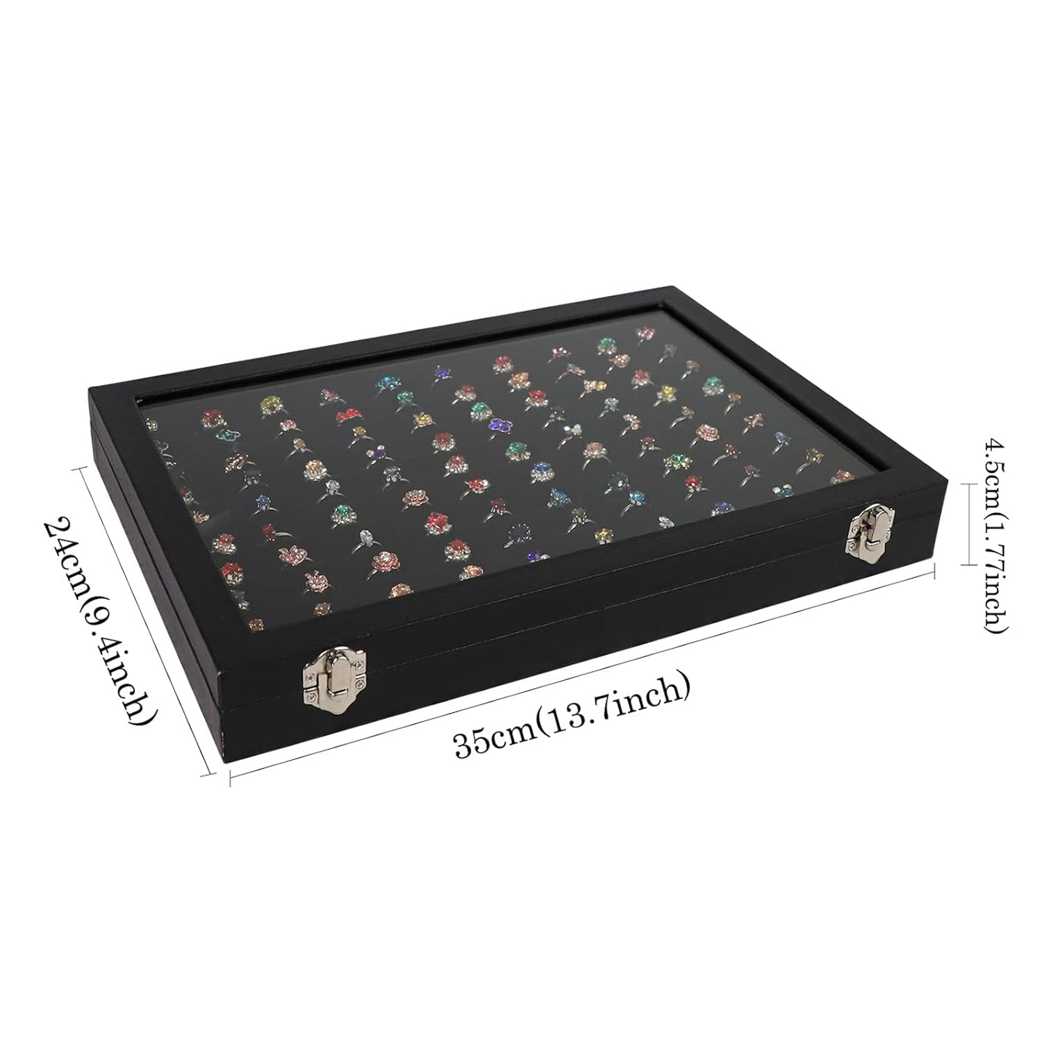Ring Holder Organizer Box, Jewelry Ring Display Case (35x24 CM) Your Brand